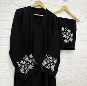 Embroidery Sleeve Work Abaya Burkha