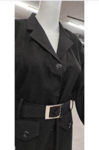 Denim Black Turkish Style Ladies Coat