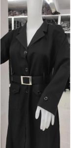 Denim Black Turkish Style Ladies Coat