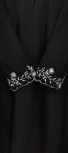 Beautiful Firdous Embroidery Sleeve Work Abaya Burkha