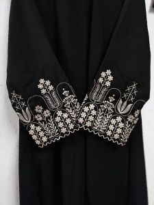 Embroidery Sleeve Abaya Burkha
