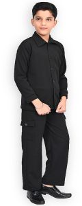 Fashionable Boys Black Co-Ord Set