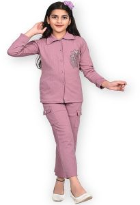 Pink Elegant Girls Co-Ord Set