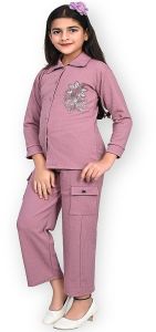 Pink Elegant Girls Co-Ord Set