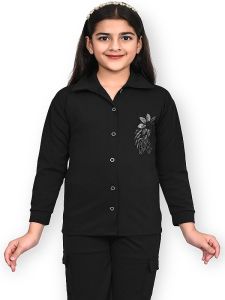 Black Trendy Girls Co-Ord Set