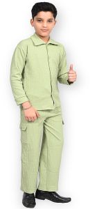 Boys Stylish Olive Green Co-Ord Set