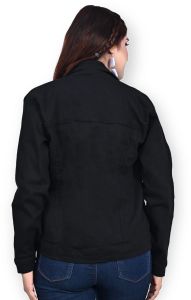 Ladies Black Casual Wear Denim Jacket