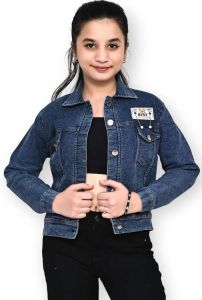 Girls Dark Blue Denim Jacket