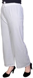 Ladies Casual Wear White Palazzo Pant