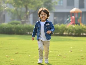 Stylish Blue Boy Kids Denim Jacket