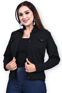 Ladies Black Denim Jacket