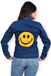 Stylish Dark Blue Ladies Denim Jacket