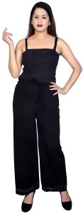 Comfortable Fit Black Palazzo Pants