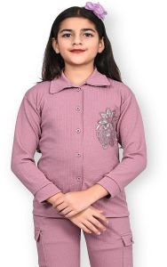 Pink Elegant Girls Co-Ord Set