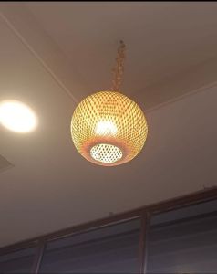 Handcrafted Bamboo Ball Shape Pendant Lamp