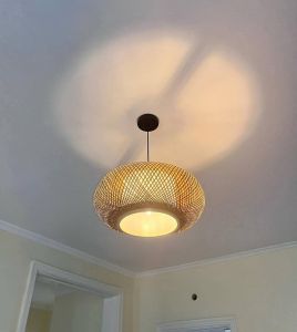 Round Woven Bamboo Pendant Lamp Shade