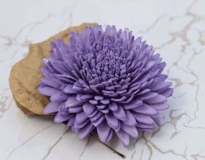 Purple Wild Zinnia Sola Wood Flower