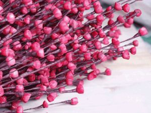 Red Sweet Buds Sola Wood Flower Stick