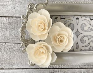 Tecksoi French Rose Natural Sola Wood Flower