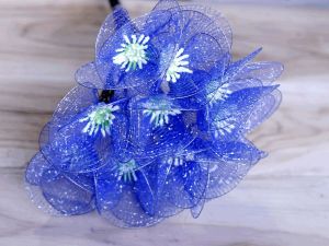 Blue Poppy Net Flower Stick