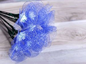 Blue Poppy Net Flower Stick