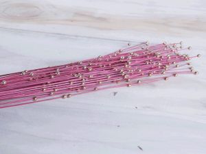 Vibrant Elegance Coco Moti Red Wood Flower Stick
