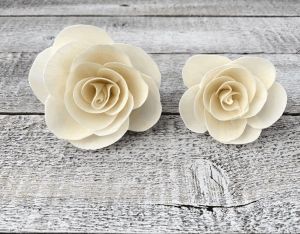 Tecksoi French Rose Natural Sola Wood Flower