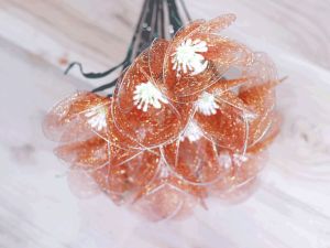 Orange Poppy Net Flower Bunches