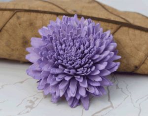 Purple Wild Zinnia Sola Wood Flower