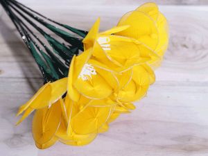 Yellow Poppy Net Flower Bunches