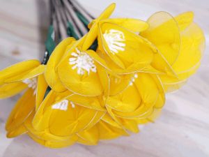Yellow Poppy Net Flower Bunches