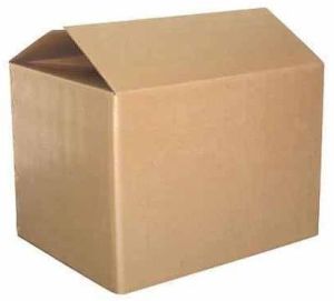 Brown Rectangular Kraft Paper Corrugated Box