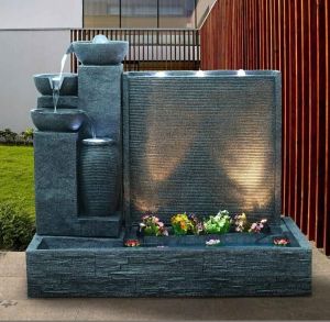Black Marble Wall Fountain