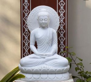 White Marble Buddha Statue