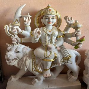 White Marble Durga Mata Statue