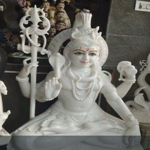 White Marble Shiva Statue