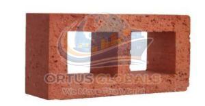 Rustic Finish 2 Holes Clay Brick