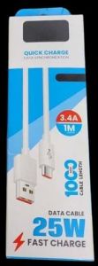 Quick Charge 3.4A 25W Type C Data Cable