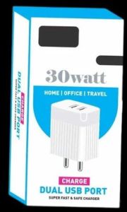 30W 12V Dual Port USB Mobile Charger