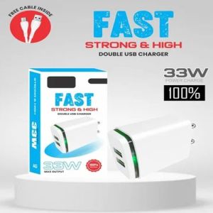 33W Dual Port Mobile Charger Adapter