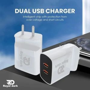 Royal Dark Dual Port Mobile Charger Adapter