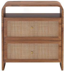 2 Drawer Nappa Wooden Bedside