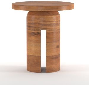 Alex Round Wooden Side Table