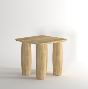 Boulder Wooden Side Table