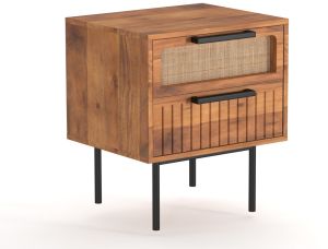 2 Drawer Mira Wooden Bedside