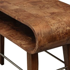 Burlen Burl Veneer Wooden Console