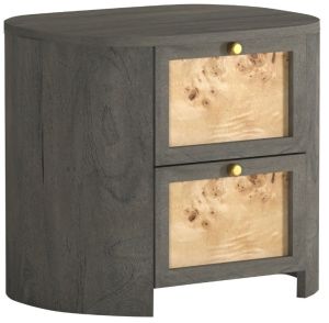 2 Drawer Curvo Wood Bedside