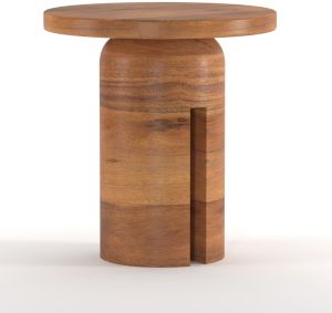 Alex Round Wooden Side Table