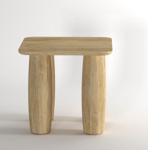 Boulder Wooden Side Table