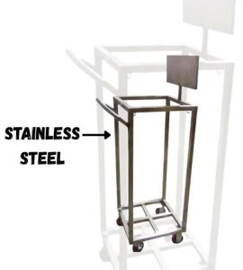 Stainless Steel Milk Can Holder Trolley